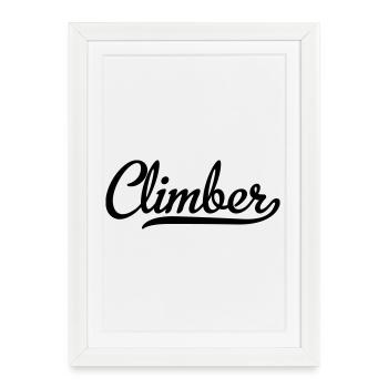 6061912 127796595 climber - Affiche encadrée (27 × 37 cm) - blanc - Devant
