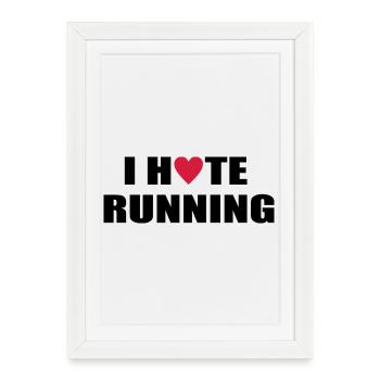 courir - Affiche encadrée (27 × 37 cm) - blanc - Devant