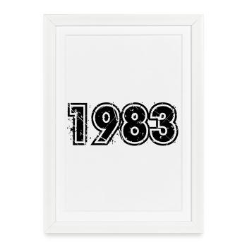 Jahrgang 1983 - Framed poster (27 × 37 cm) - white - Front