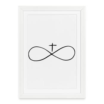 infiniment - Affiche encadrée (27 × 37 cm) - blanc - Devant