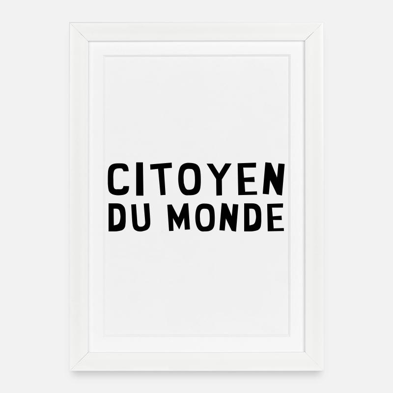 revolution / paix / peuple / voyage / écolo / - Affiche encadrée (27 × 37 cm) - blanc