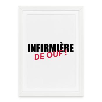 Infirmière / Infirmier / Hôpital / Médecine / - Affiche encadrée (27 × 37 cm) - blanc - Devant