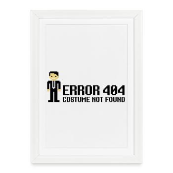 Error 404 - Costume not found - Framed poster (27 × 37 cm) - white - Front