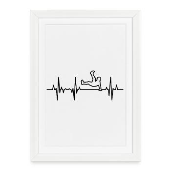 Breakdance ECG - Framed poster (27 × 37 cm) - white - Front