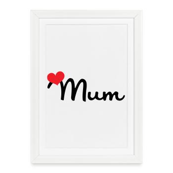 Maman d'Amour - Fête des Mères - Affiche encadrée (27 × 37 cm) - blanc - Devant