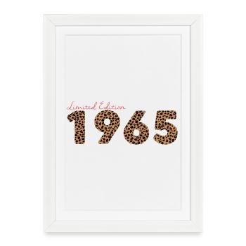 Vintage 1965, Cadeau d’anniversaire, Cadeau de femme - Affiche encadrée (27 × 37 cm) - blanc - Devant