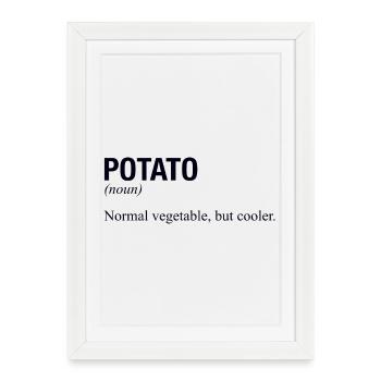POTATO Kartoffel - Framed poster (27 × 37 cm) - white - Front