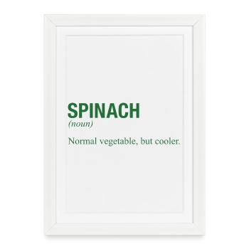 ÉPINARD - Affiche encadrée (27 × 37 cm) - blanc - Devant
