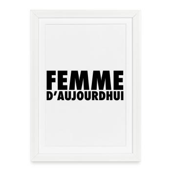 Femme D’aujourd’hui - Style Féminin Moderne - Affiche encadrée (27 × 37 cm) - blanc - Devant