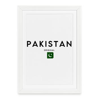 Pakistani pride, minimalist sleek design - Framed poster (27 × 37 cm) - white - Front