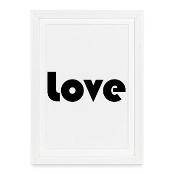 LOVE. COUPLE. JUST MARRIED. EVJF. VALENTINE'S DAY. - Framed poster (27 × 37 cm) - white - Front