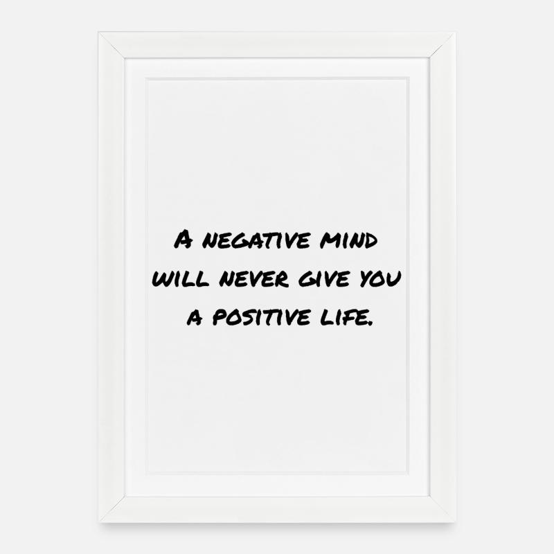 Motivierender Spruch  - Gerahmtes Poster (27 × 37 cm) - Weiß
