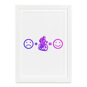 Compact road bike design for road bike - Framed poster (27 × 37 cm) - white - Front