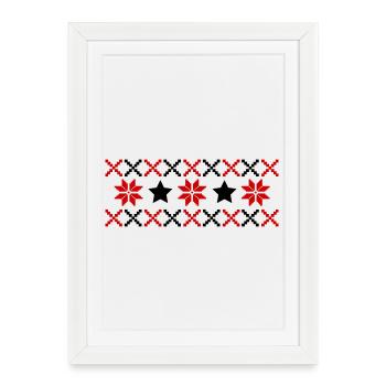 Hiver du Modèle Norvégien - Affiche encadrée (27 × 37 cm) - blanc - Devant