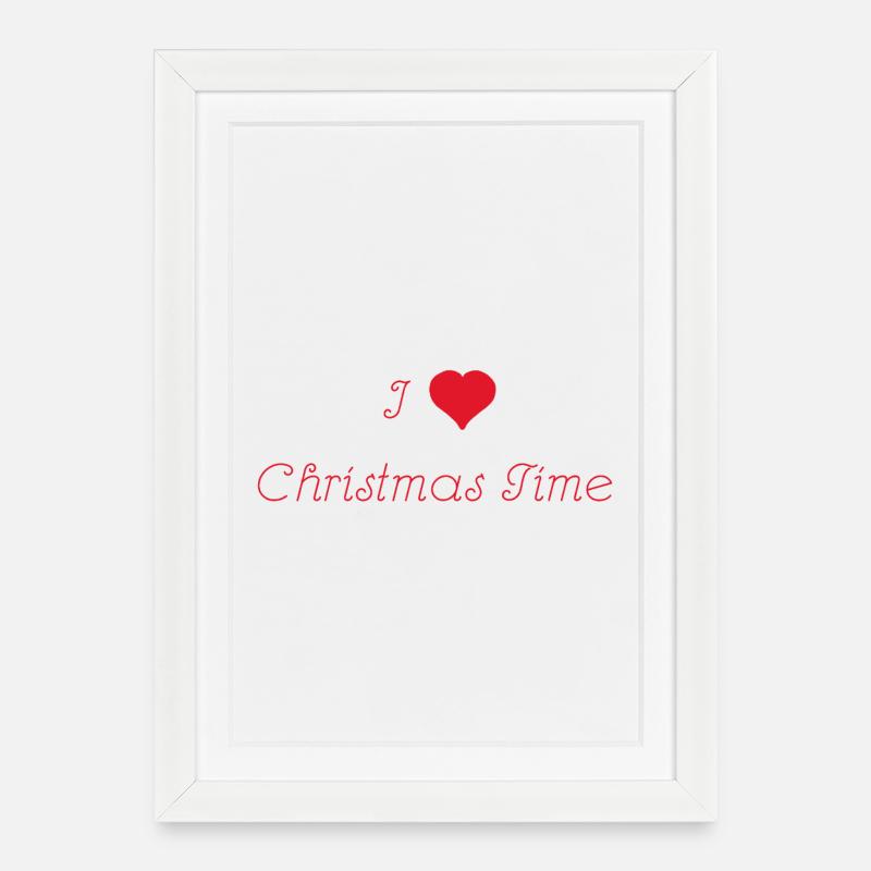 amour de Noël - Affiche encadrée (27 × 37 cm) - blanc