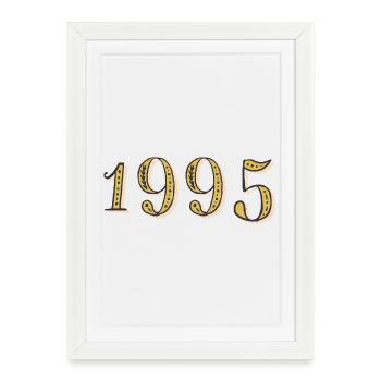 1995 Vintage 1995 Birthday Gift - Framed poster (27 × 37 cm) - white - Front