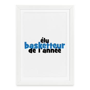Basket Ball / Basketball / Basktet-Ball / Sport - Affiche encadrée (27 × 37 cm) - blanc - Devant