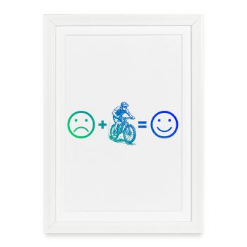 Conception simple et intemporelle du VTT - Affiche encadrée (27 × 37 cm) - blanc - Devant