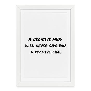 Motivational saying - Framed poster (27 × 37 cm) - white - Front