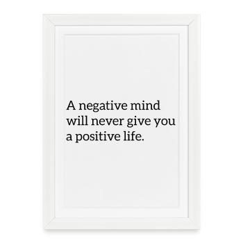 Dicton motivationnel anglais - Affiche encadrée (27 × 37 cm) - blanc - Devant