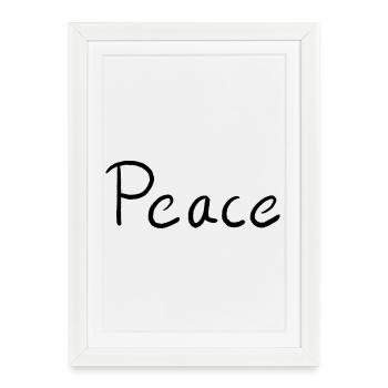 Peace - Framed poster (27 × 37 cm) - white - Front