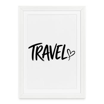 Voyager - Affiche encadrée (27 × 37 cm) - blanc - Devant