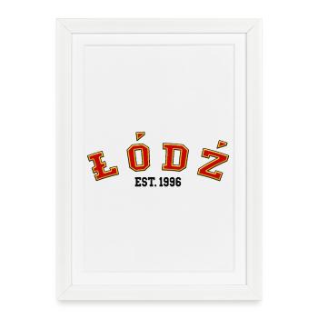 Łódź Est. 1996 - Framed poster (27 × 37 cm) - white - Front