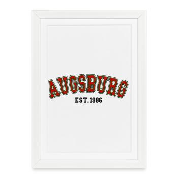 Augsbourg Fondée en 1986 - Affiche encadrée (27 × 37 cm) - blanc - Devant