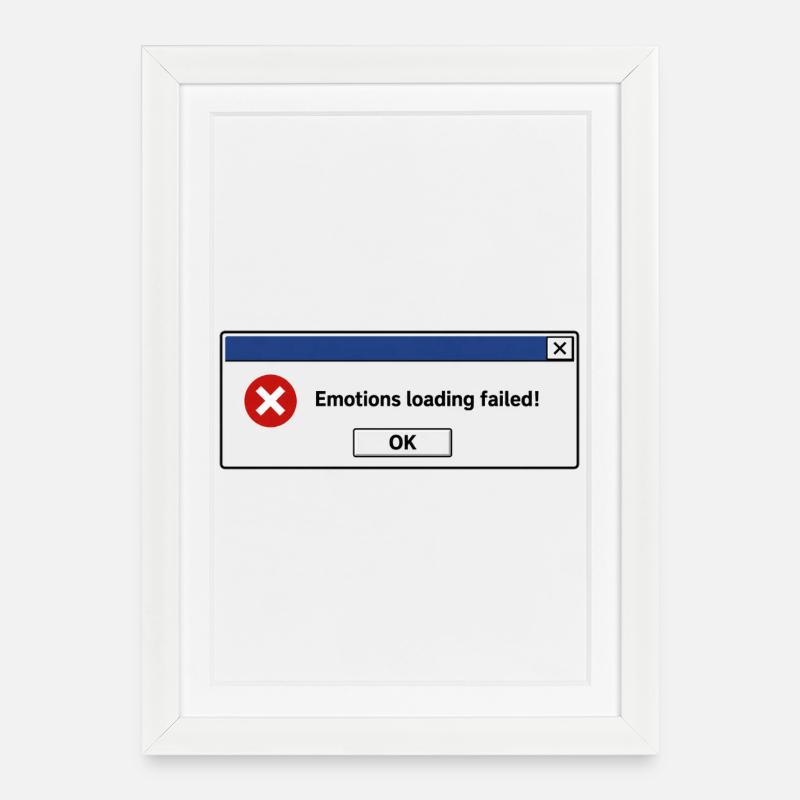 Le chargement des émotions a échoué - Affiche encadrée (27 × 37 cm) - blanc