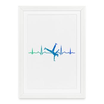 Gift idea for a dance fan with hip-hop dance - Framed poster (27 × 37 cm) - white - Front