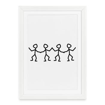 danse - Affiche encadrée (27 × 37 cm) - blanc - Devant