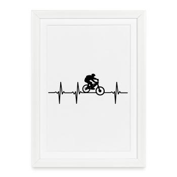 Impulsion de Biker T-Shirts - Affiche encadrée (27 × 37 cm) - blanc - Devant