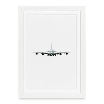 A-380 - Affiche encadrée (27 × 37 cm) - blanc - Devant