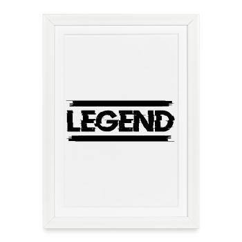 LEGEND - Affiche encadrée (27 × 37 cm) - blanc - Devant