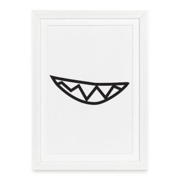 Un sourire irrésistible !! - Affiche encadrée (27 × 37 cm) - blanc - Devant