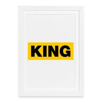 King / 2 Couleurs - Affiche encadrée (27 × 37 cm) - blanc - Devant
