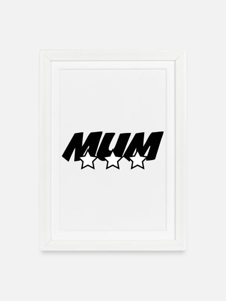 Beste Mama - Muttertag - Gerahmtes Poster (27 × 37 cm) - Weiß