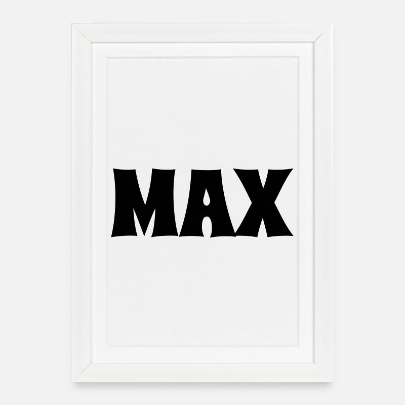 Max - Affiche encadrée (27 × 37 cm) - blanc