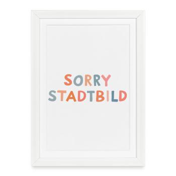 Sorry cityscape - Framed poster (27 × 37 cm) - white - Front