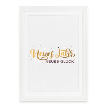 New Year, New Luck - Framed poster (27 × 37 cm) - white - Front