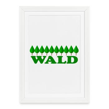 Forest - Framed poster (27 × 37 cm) - white - Front