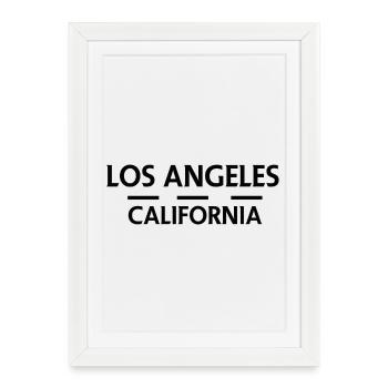 Los Angeles California - Framed poster (27 × 37 cm) - white - Front
