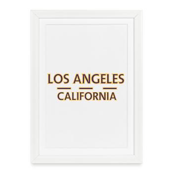 Los Angeles California - Framed poster (27 × 37 cm) - white - Front