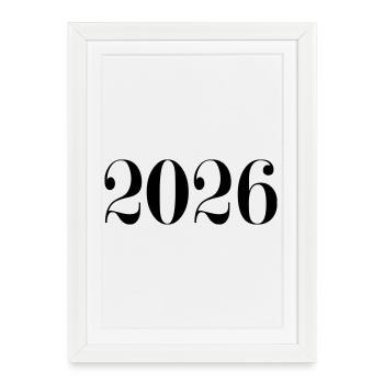 2026 - une nouvelle année - Affiche encadrée (27 × 37 cm) - blanc - Devant