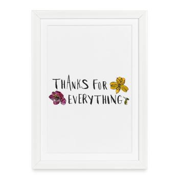 Thanks for everything - Framed poster (27 × 37 cm) - white - Front