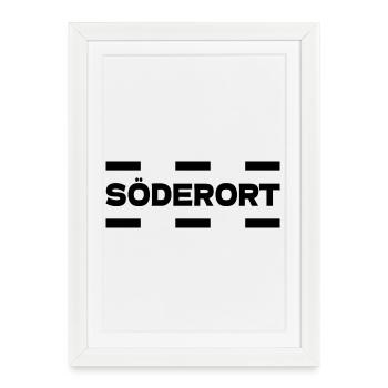 Söderort - Stockholm - Affiche encadrée (27 × 37 cm) - blanc - Devant