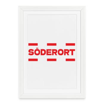 Söderort - Stockholm - Affiche encadrée (27 × 37 cm) - blanc - Devant