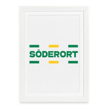 Söderort - Stockholm - Affiche encadrée (27 × 37 cm) - blanc - Devant