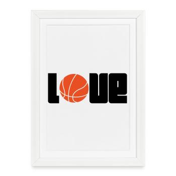 Basket Ball / Basketball / Basktet-Ball / Sport - Affiche encadrée (27 × 37 cm) - blanc - Devant