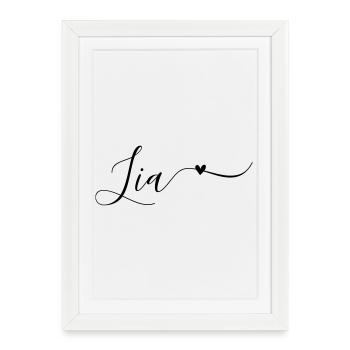 Lia Name First Name Decorative - Framed poster (27 × 37 cm) - white - Front